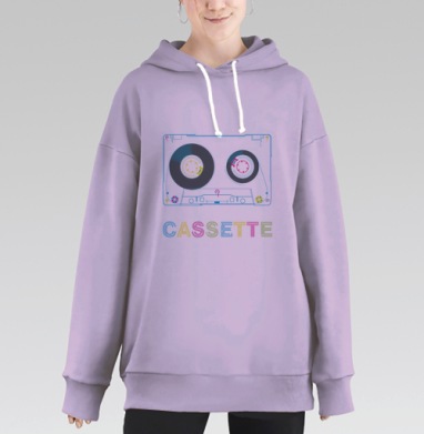 Кассета-иллюстрация, Hoodie Long Oversize Fiolet
