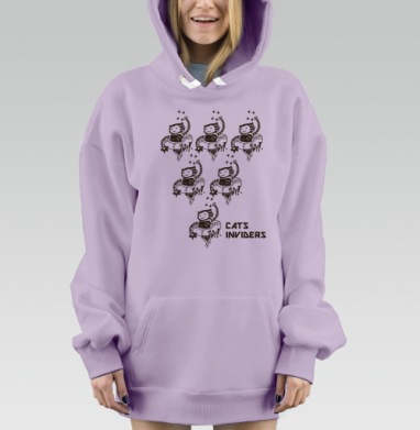 кэтс инвайдерс, Hoodie Mjhigh Dig Mel, Fiolet, утепленная