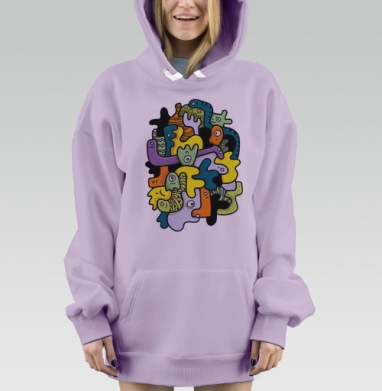 Клубящиеся мысли, Hoodie Mjhigh Dig Mel, Fiolet, утепленная