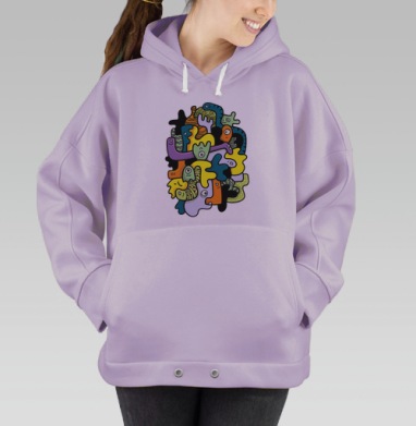 Клубящиеся мысли, Hoodie Oversize Fiolet