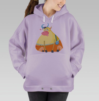 корова, Hoodie Oversize Fiolet