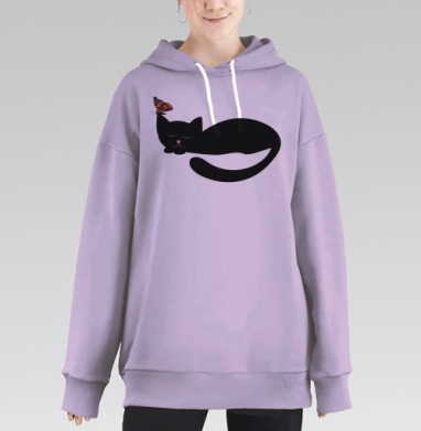 Кошачьи сны, Hoodie Long Oversize Fiolet