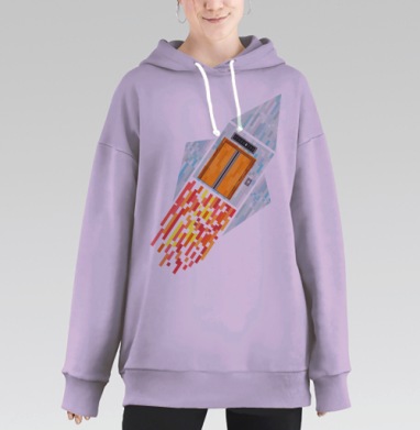 Космический лифт, Hoodie Long Oversize Fiolet