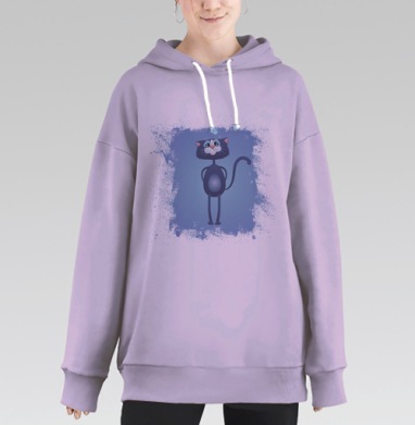 Котэ в синивэ, Hoodie Long Oversize Fiolet