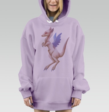 крылатый кенгуру, Hoodie Mjhigh Dig Mel, Fiolet, утепленная