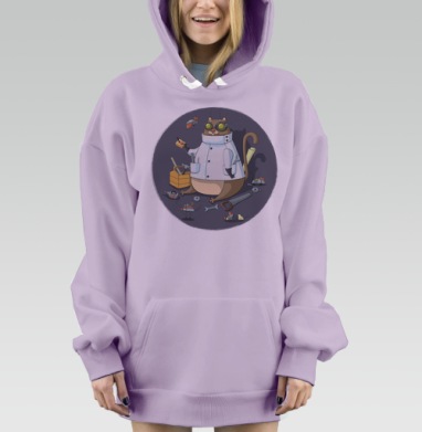 Кулибин, Hoodie Mjhigh Dig Mel, Fiolet, утепленная