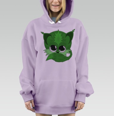 Ласковый и круглый зверь, Hoodie Mjhigh Dig Mel, Fiolet, утепленная