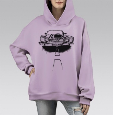 легенда, Hoodie Mono Fiolet, оверсайз, утепленная