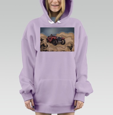 Legendary car / Легендарный автомобиль, Hoodie Mjhigh Dig Mel, Fiolet, утепленная