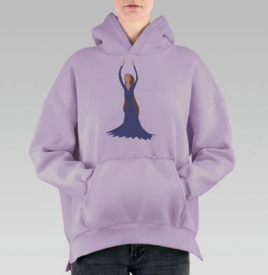 Лесная фея, Hoodie Oversize Fiolet, утепленная