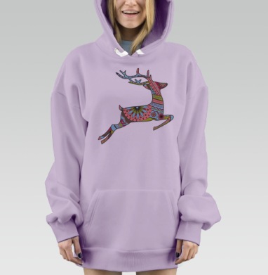 Лесной олень, Hoodie Mjhigh Dig Mel, Fiolet, утепленная