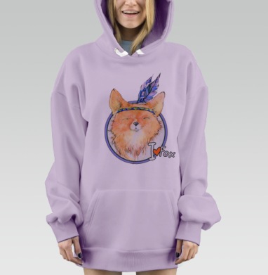 Лиска... Южный ветер, Hoodie Mjhigh Dig Mel, Fiolet, утепленная