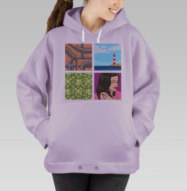 Логики нет, Hoodie Oversize Fiolet