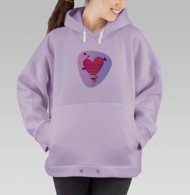 Looking for love... / В поисках любви..., Hoodie Oversize Fiolet