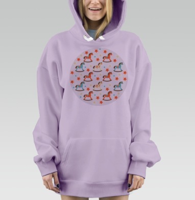 Лошадки, Hoodie Mjhigh Dig Mel, Fiolet, утепленная