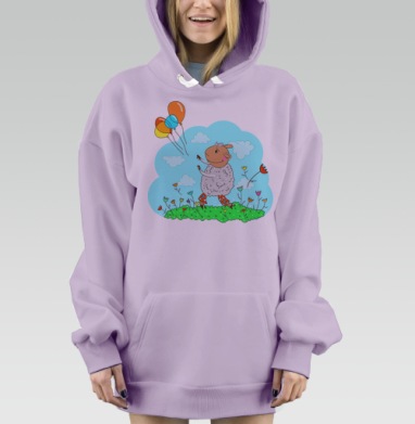 Лови счастливые мгновения!, Hoodie Mjhigh Dig Mel, Fiolet, утепленная