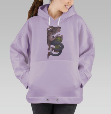 Lowpoliginal Sound / Низкополигональный звук, Hoodie Oversize Fiolet