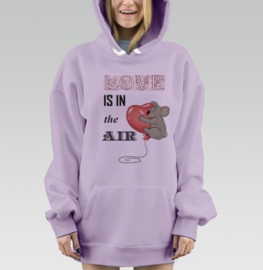 Любовь в воздухе, Hoodie Mjhigh Dig Mel, Fiolet, утепленная