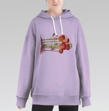 Маки, Hoodie Long Oversize Fiolet