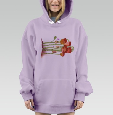 Маки, Hoodie Mjhigh Dig Mel, Fiolet, утепленная