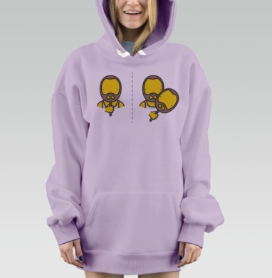 МАСКА, Hoodie Mjhigh Dig Mel, Fiolet, утепленная