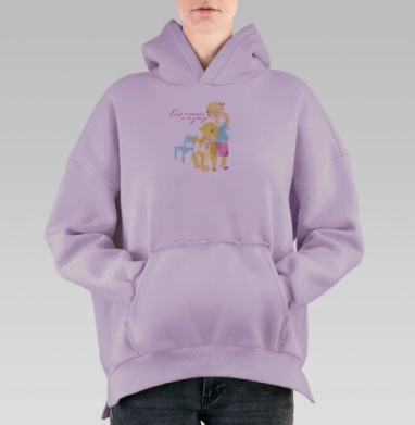Механический Киборг – Человек Будущего, Hoodie Oversize Fiolet, утепленная