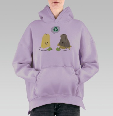 Механическое тело – Скелет человека как двигатель, Hoodie Oversize Fiolet, утепленная