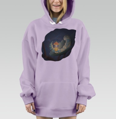 Микрокосмос, Hoodie Mjhigh Dig Mel, Fiolet, утепленная