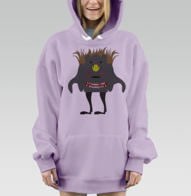 Монстрик, Hoodie Mjhigh Dig Mel, Fiolet, утепленная