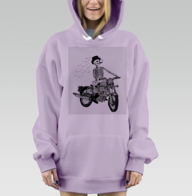 moto, Hoodie Mjhigh Dig Mel, Fiolet, утепленная