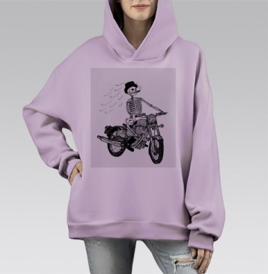 moto, Hoodie Mono Fiolet, оверсайз, утепленная