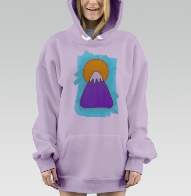Mountain / Гора, Hoodie Mjhigh Dig Mel, Fiolet, утепленная