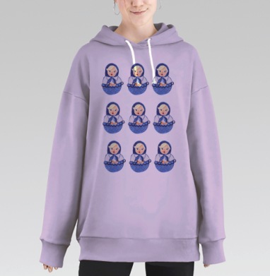 Моя радость, Hoodie Long Oversize Fiolet