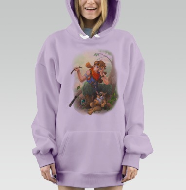 На привале, Hoodie Mjhigh Dig Mel, Fiolet, утепленная