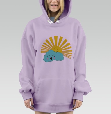 на седьмом небе, Hoodie Mjhigh Dig Mel, Fiolet, утепленная