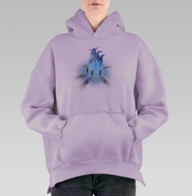Настоящий свет, Hoodie Oversize Fiolet, утепленная