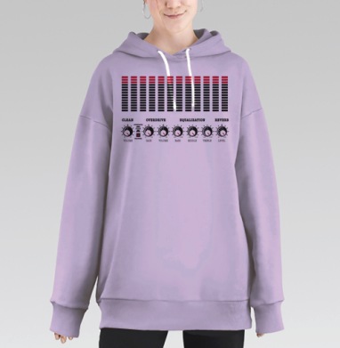 Настройки звукового усилителя гитары экстремальный максимум, Hoodie Long Oversize Fiolet