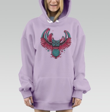Ночная сова, Hoodie Mjhigh Dig Mel, Fiolet, утепленная