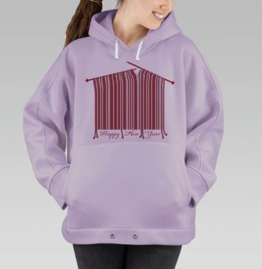 Новогодний штрихкод, Hoodie Oversize Fiolet