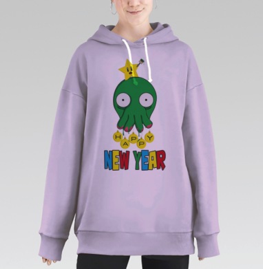 Новогодняя Ель, Hoodie Long Oversize Fiolet