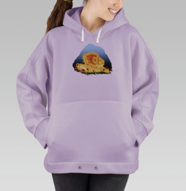 Огнегривый лев, Hoodie Oversize Fiolet
