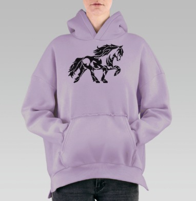 огненный конъ, Hoodie Oversize Fiolet, утепленная