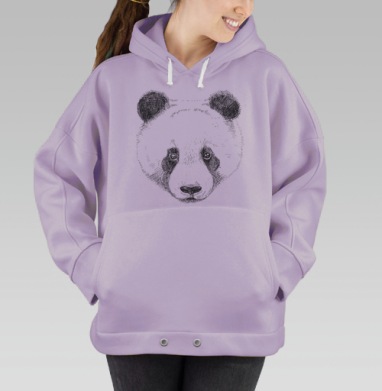 Panda / Панда, Hoodie Oversize Fiolet