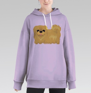 Пекинес, Hoodie Long Oversize Fiolet