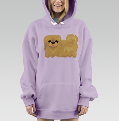 Пекинес, Hoodie Mjhigh Dig Mel, Fiolet, утепленная