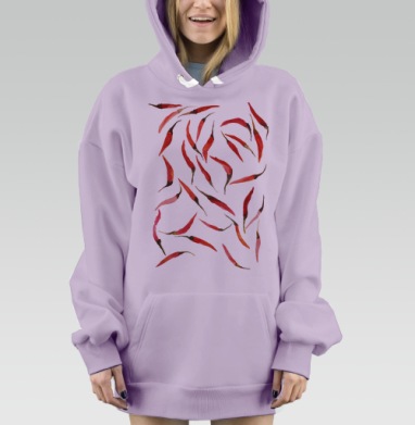 Перцев много не бывает, Hoodie Mjhigh Dig Mel, Fiolet, утепленная