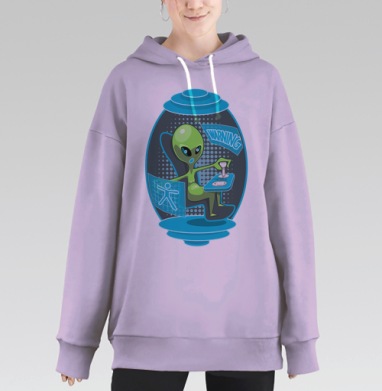 Переносчик инопланетянина, Hoodie Long Oversize Fiolet
