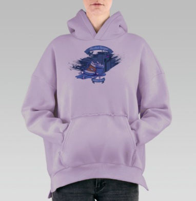 Плохие гены, Hoodie Oversize Fiolet, утепленная