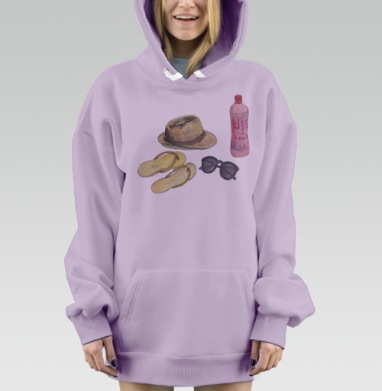 Пляжные нужности, Hoodie Mjhigh Dig Mel, Fiolet, утепленная