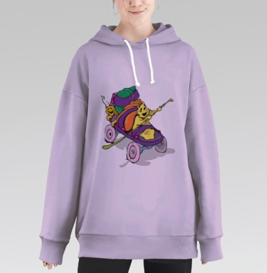 Побег Улиток, Hoodie Long Oversize Fiolet